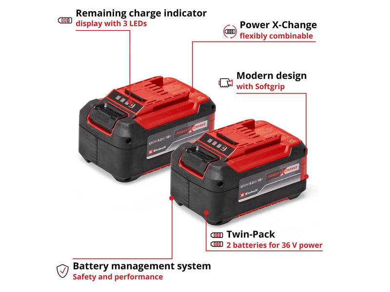 Einhell  2x 18V 5,2Ah PXC-Twinpack