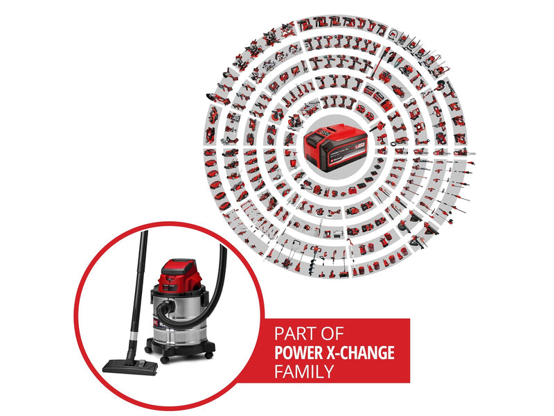 Einhell Staubsauger Cordl. Wet/Dry Vacuum Cleaner TC-VC 18/20 Li S-Solo