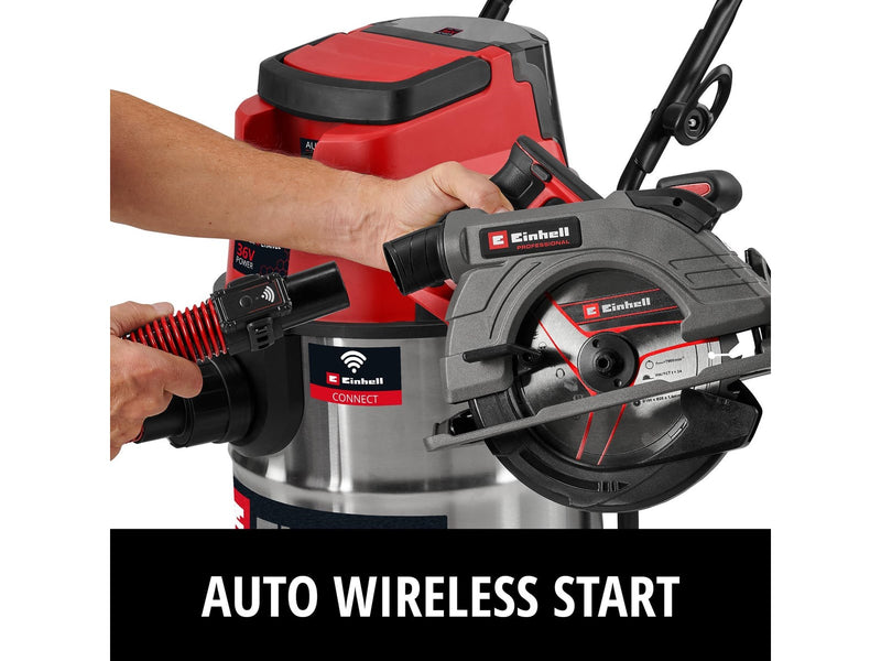 Einhell Staubsauger Cordl. Wet/Dry Vacuum Cleaner TP-VC 36/30 S Auto-Solo