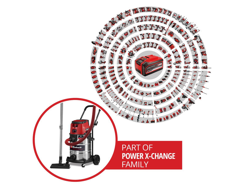 Einhell Staubsauger Cordl. Wet/Dry Vacuum Cleaner TP-VC 36/30 S Auto-Solo
