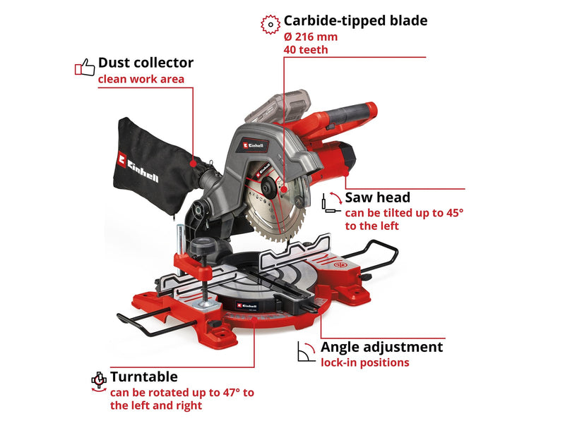 Einhell TE-MS 18/210 Li-Solo Cordless Mitre Saw