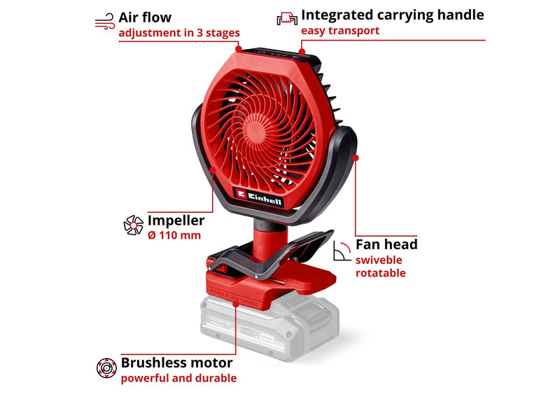 Einhell Trådløs ventilator GC-CF 18/110 Li-Solo