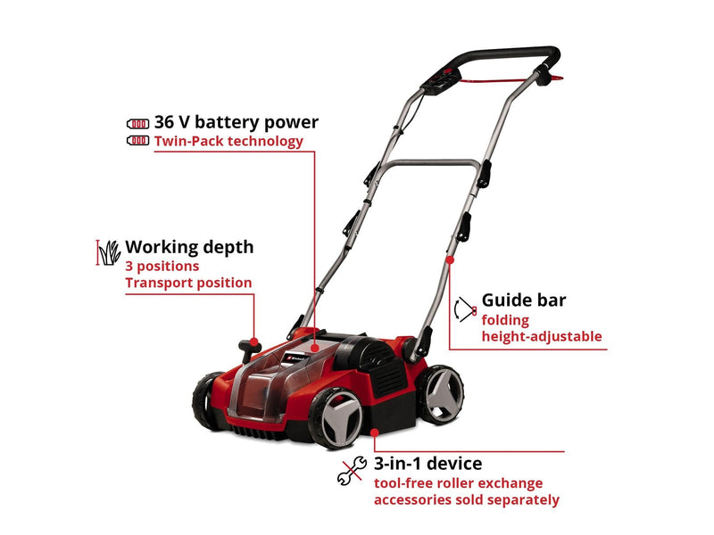 Einhell Vertikutierer Cordless Scarifier / Aerator GE-SC 36/35 Li - Solo