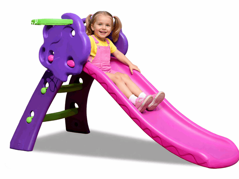 Elite Toys Kids Zone Rutsche purple mit Basketballkorb 130cm