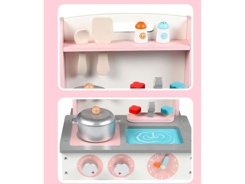 Elite Toys Kids Zone klappbare Tisch-Spielküche Pink