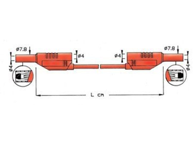 Elma Instruments Test lead - 2711 blue 100cm