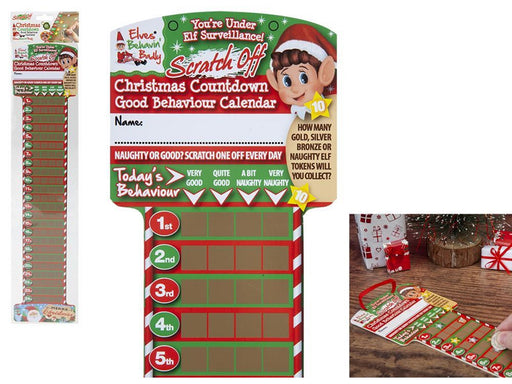 Elves Behavin' Badley Scratch Off Countdown Calendar