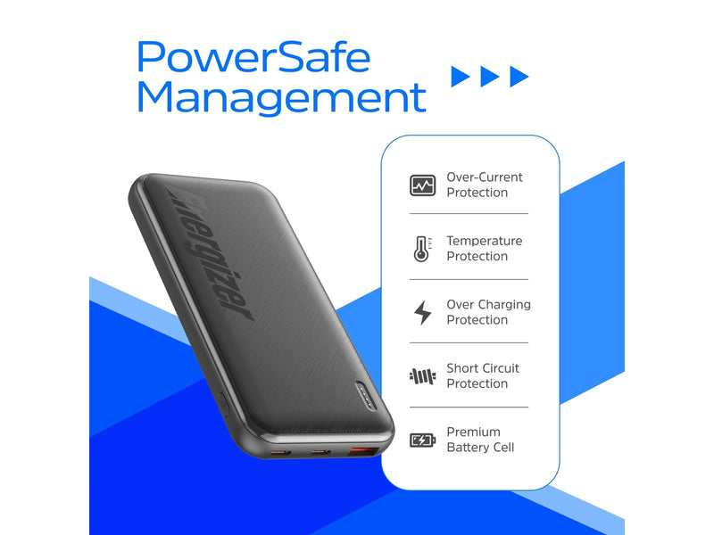 Energizer 10K Powerbank - 22.5W - (2x USB-C PD + USB-A) - 10000 mAh
