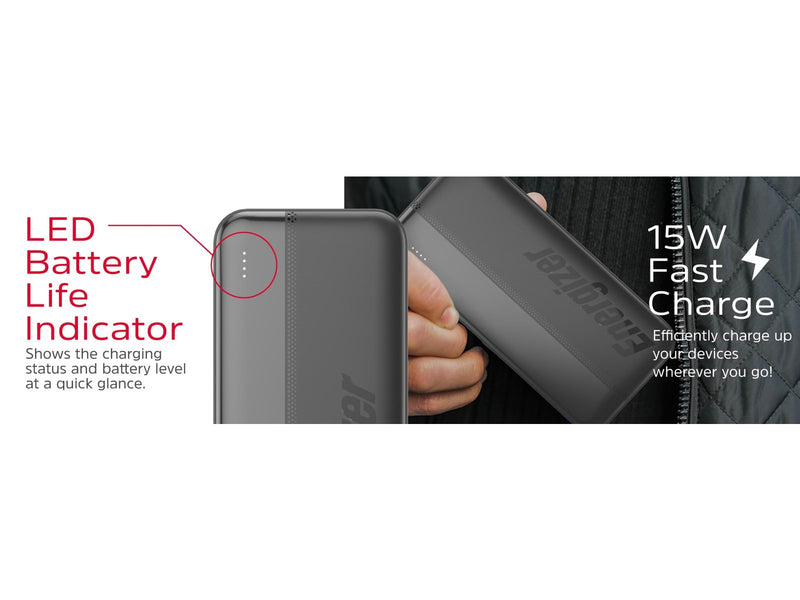 Energizer 20K Powerbank - 15W - (2xUSB-C + USB-A) - 20000 mAh