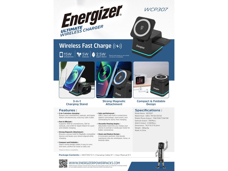Energizer All-In-One Kabelloses Ladedock - 15W - Magsafe
