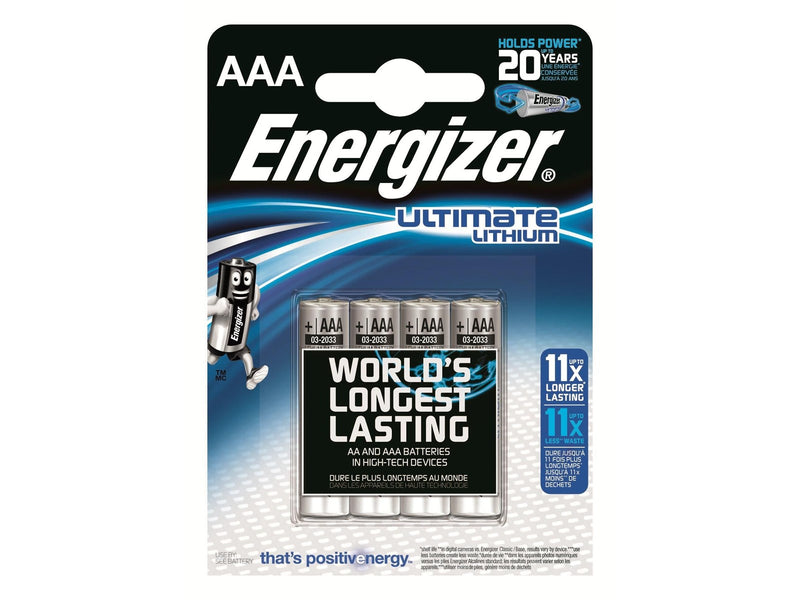 Energizer Battery Ultimate Lithium AAA (4-pack)