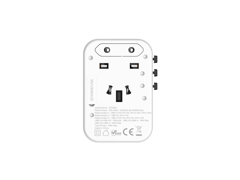 Energizer Globales Reiseladegerät - 20W - PD (2xUSB-C + USB-A)