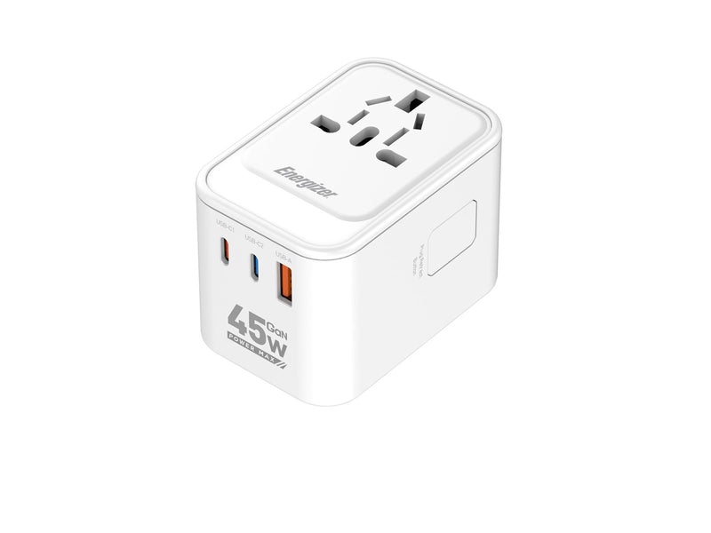 Energizer Globales Reiseladegerät - 45W - PD (2xUSB-C + USB-A)