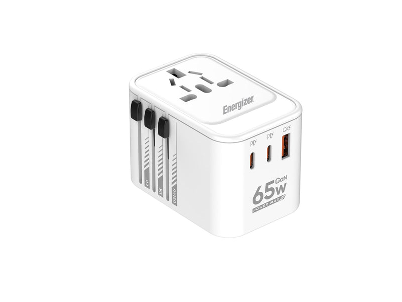 Energizer Globales Reiseladegerät - 65W - PD (2xUSB-C + USB-A)