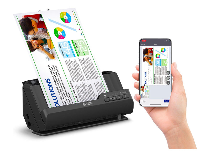 Epson ES-C320W - sheetfed scanner - desktop - USB 2.0 Wi-Fi(n)