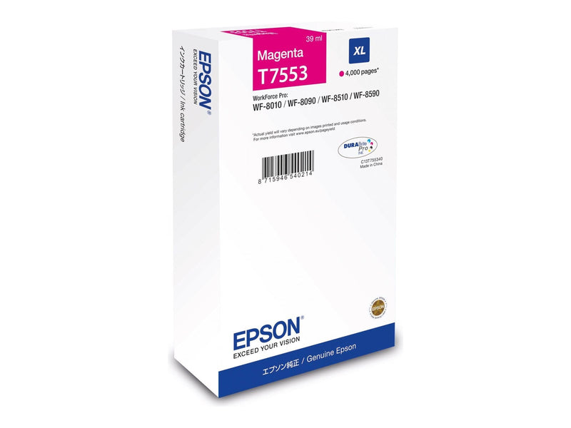Epson T7553 - XL - magenta - original - ink cartridge