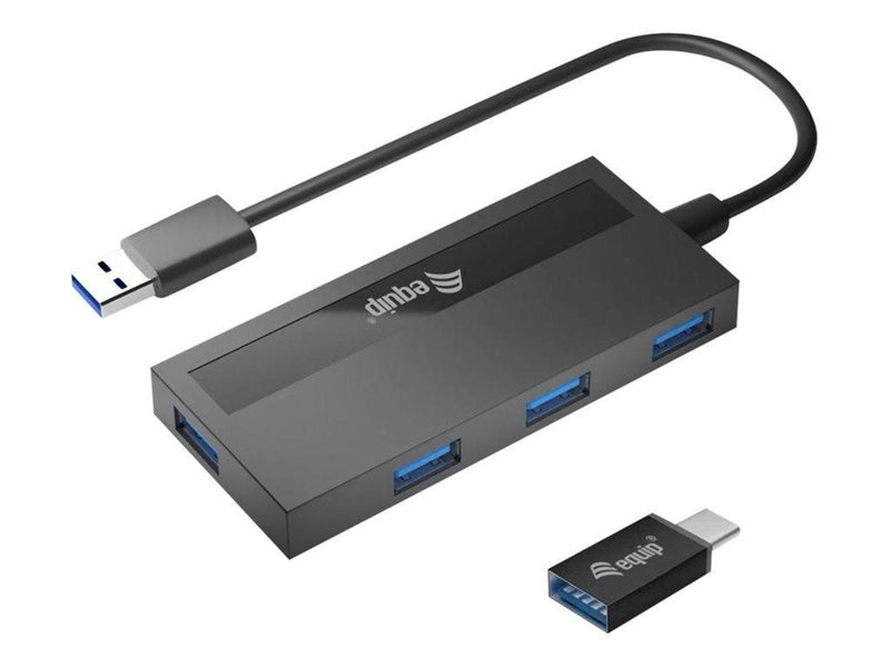Equip 128956 USB-Hubs - USB 3.2 - 4 - Schwarz
