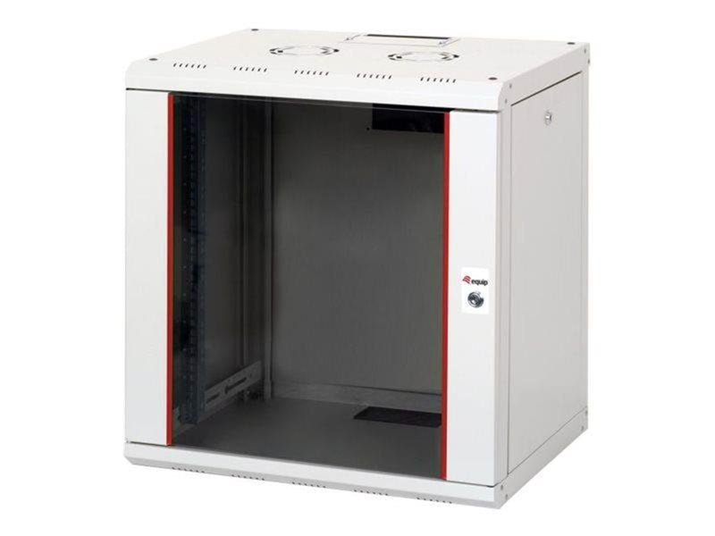 Equip Pro Mount - rack - 600x450 mm with glass door removable and lockable panels assembled - 12U