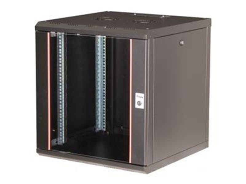 Equip Pro Mount - rack - 600x600 mm with glass door removable and lockable panels assembled - 12U