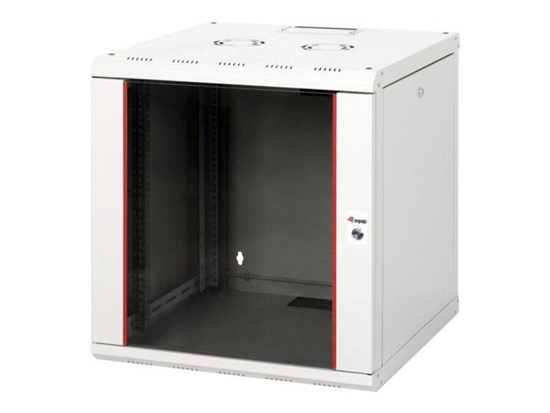 Equip Pro Mount - rack - 600x600 mm with glass door removable and lockable panels assembled - 12U