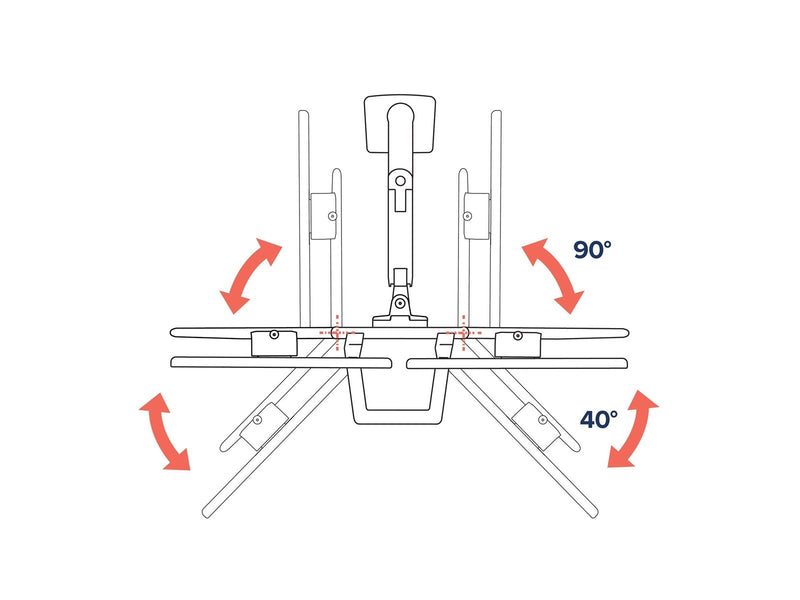 Ergotron HX Dual Monitor Arm Low-Profile Top Mount C-Clamp