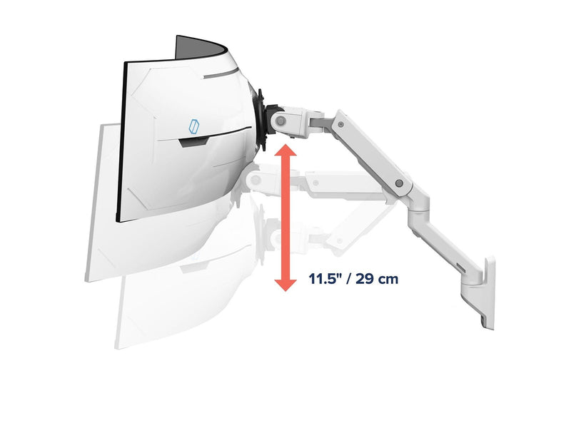 Ergotron HX mounting kit - Constant Force Technology - for curved LCD display - for extreme-depth curved screens - white - Max 17 kg - recommended for 57"