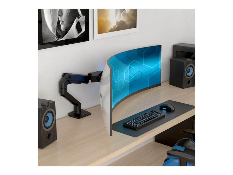Ergotron HX mounting kit - Patented Constant Force Technology - for curved LCD display - for extreme-depth curved screens - matte black - Max 17 kg - recommended for 57"