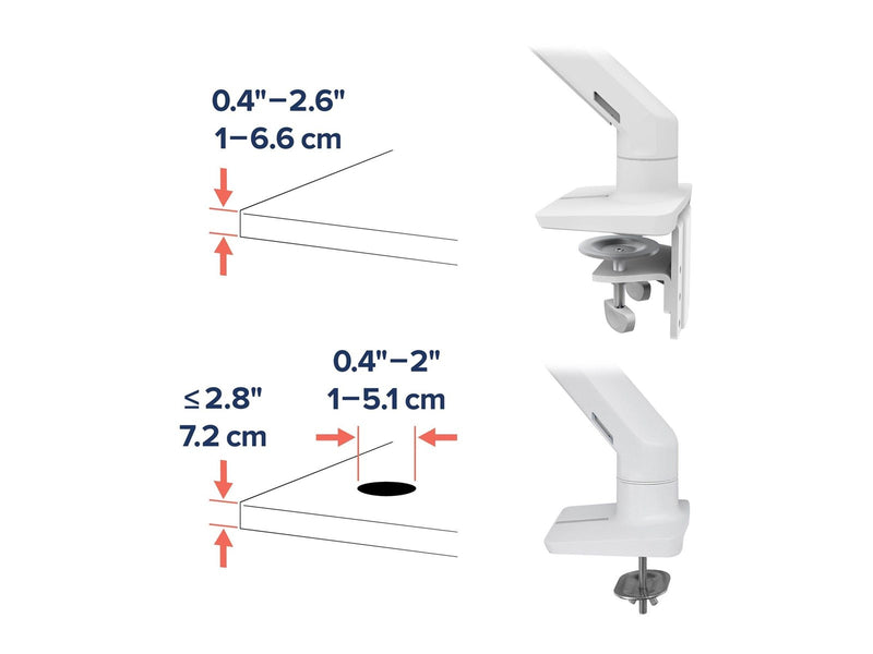 Ergotron HX mounting kit - Patented Constant Force Technology - for curved LCD display - for extreme-depth curved screens - white - Max 17 kg - recommended for 57"
