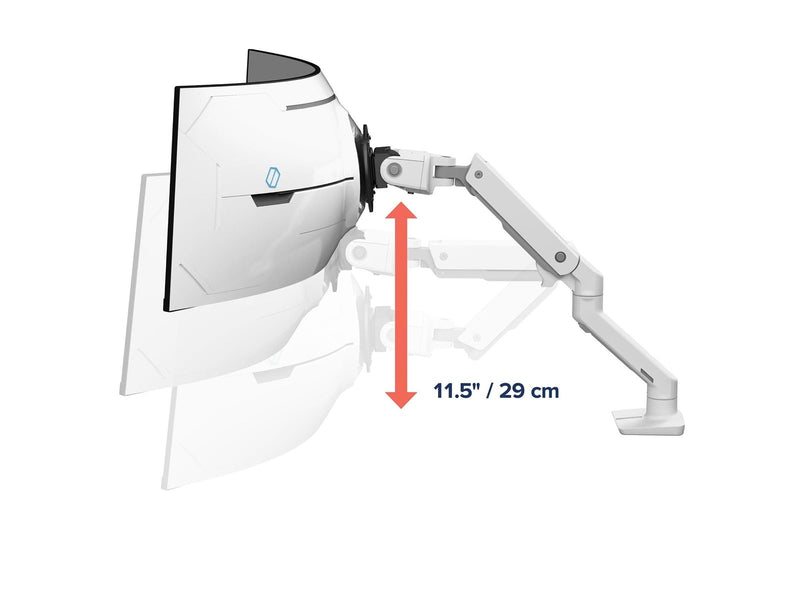 Ergotron HX mounting kit - Patented Constant Force Technology - for curved LCD display - for extreme-depth curved screens - white - Max 17 kg - recommended for 57"