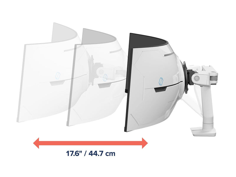Ergotron HX mounting kit - Patented Constant Force Technology - for curved LCD display - for extreme-depth curved screens - white - Max 17 kg - recommended for 57"