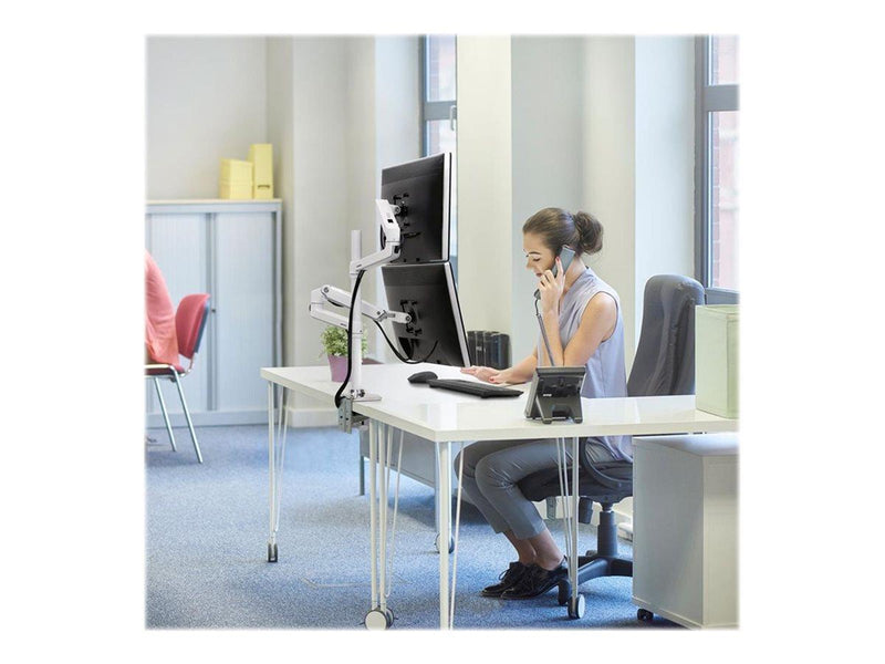Ergotron LX Dual Stacking Arm Tall Pole (White)