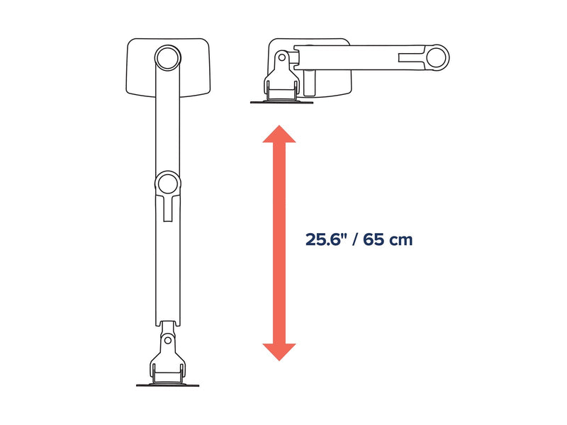 Ergotron LX Dual Stacking Arm (white) with Low-Profile Top-Mount Clamp