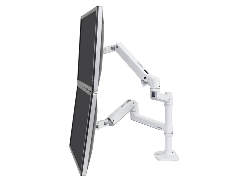Ergotron LX Dual Stacking Arm with Under Mount C-Clamp