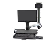 Ergotron SV Combo System with Worksurface & Pan Small CPU Holder - mounting kit (Lift and Pivot)