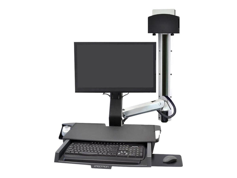 Ergotron SV Combo System with Worksurface & Pan Small CPU Holder - mounting kit (Lift and Pivot)
