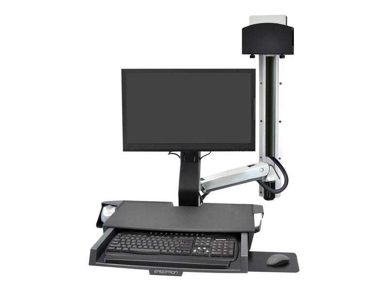 Ergotron SV Combo System with Worksurface & Pan Small CPU Holder - mounting kit (Lift and Pivot)