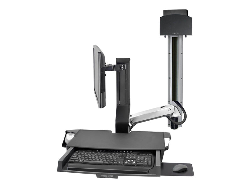 Ergotron SV Combo System with Worksurface & Pan Small CPU Holder - mounting kit (Lift and Pivot)