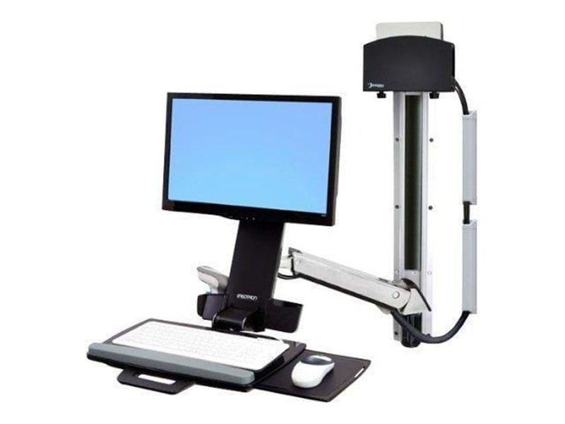 Ergotron StyleView Sit-Stand Combo System mit Klein Schwarz CPU Halter