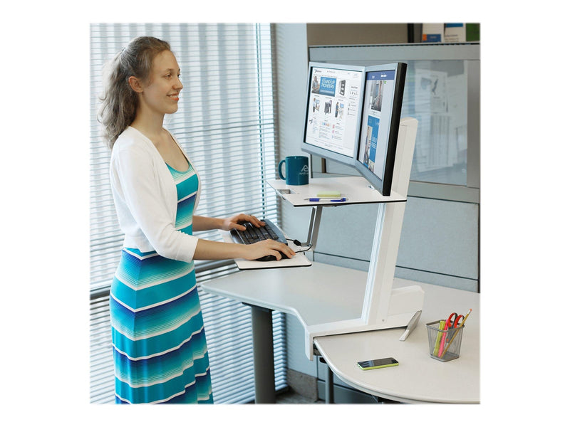 Ergotron WorkFit-S Dual Workstation with Worksurface Standing Desk