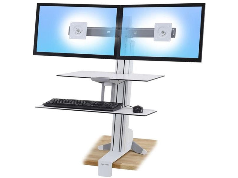 Ergotron WorkFit-S Dual Workstation with Worksurface Standing Desk