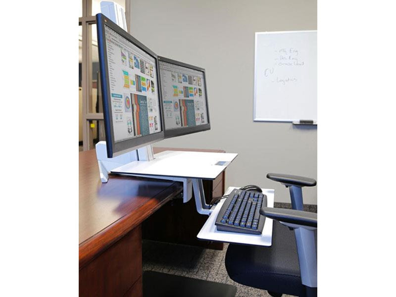 Ergotron WorkFit-S Dual Workstation with Worksurface Standing Desk