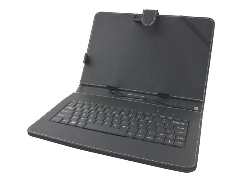 Esperanza CASE WITH KEYBOARD FOR 10.1" TABLETS MADERA EK125 - Tastatur & Folio-Set - Schwarz