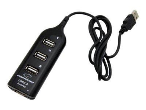 Esperanza EA116 USB-Hubs - USB 2.0 - 4 - Schwarz