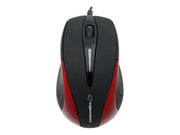 Esperanza EM102R - mouse - USB - red - Maus (Rot)