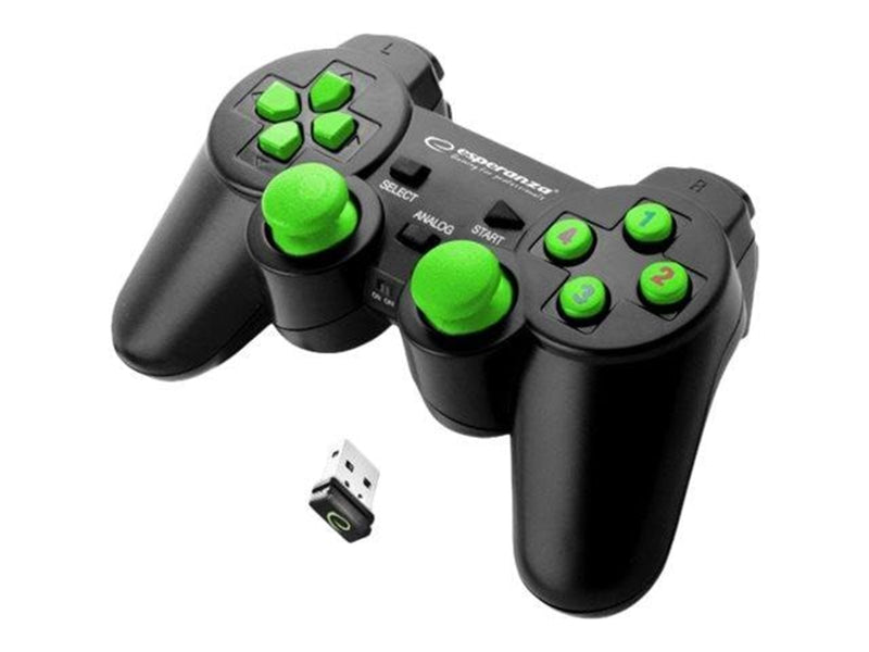 Esperanza GLADIATOR - Black/Green - Wireless Controller - PC