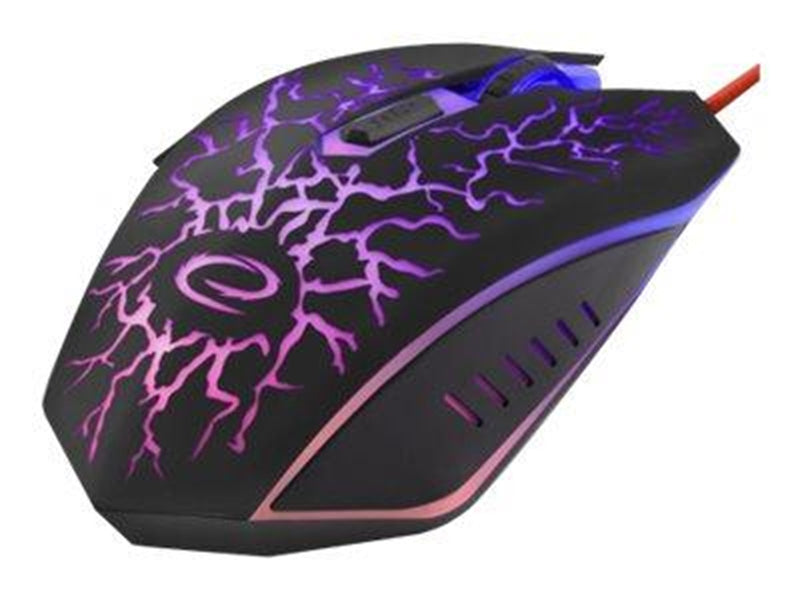 Esperanza MX211 LIGHTNING - mouse - USB - Maus (Schwarz)