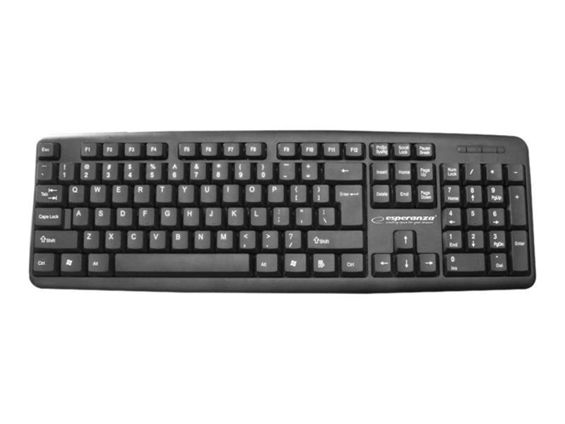 Esperanza STANDARD WIRED KEYBOARD USB AMARILLO - Tastatur - Schwarz