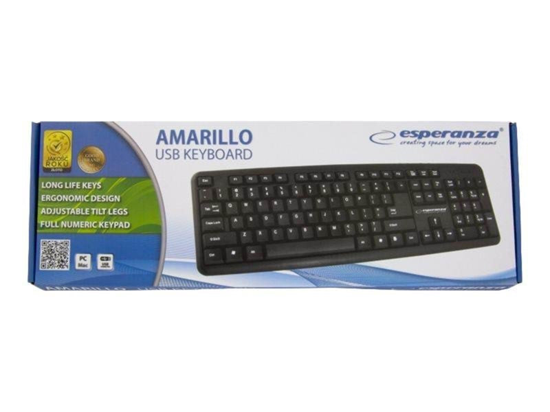 Esperanza STANDARD WIRED KEYBOARD USB AMARILLO - Tastatur - Schwarz