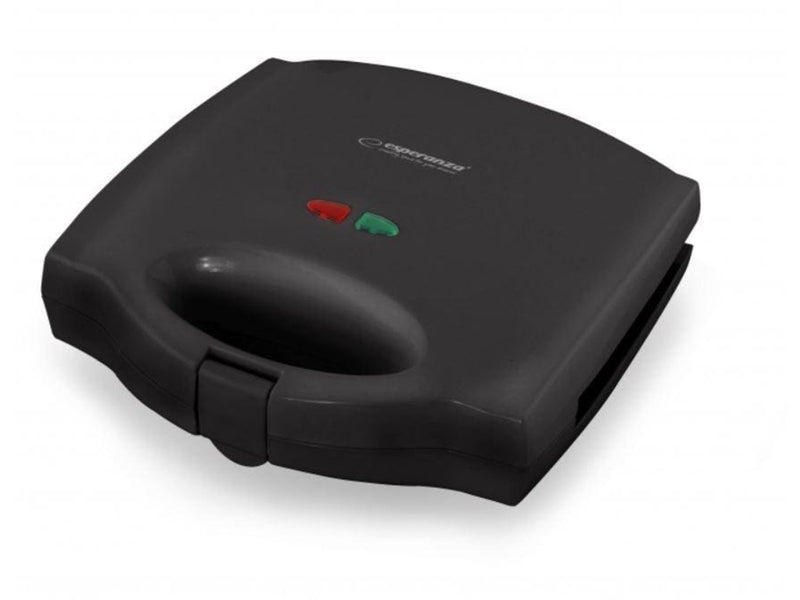 Esperanza Toaster SANDWICH MAKER WITH INTERCHANGEABLE PLATES PORTABELLA 700W BLACK