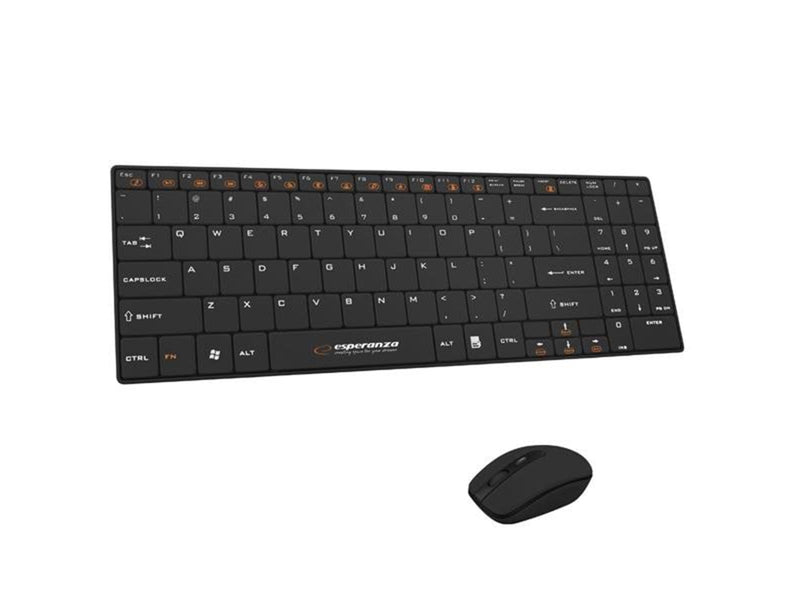 Esperanza WIRELESS SET 2.4GHZ USB LIBERTY BLACK - Tastatur & Maus Set - Schwarz